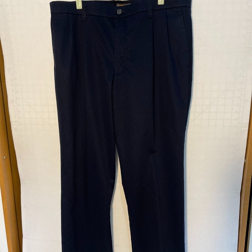 Cherokee Men Pleated Straight Dress/Casual Pants Black Size 36x 30